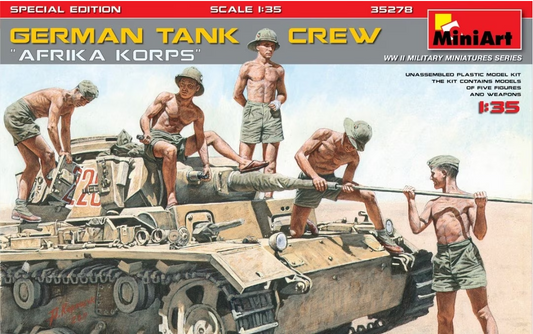 1/35 German Tank Crew "Afrika Korps". Miniart Figures
