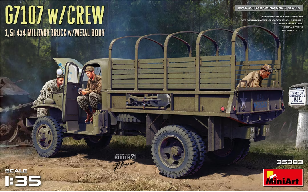 1/35 G7107 1½-ton 4X4 Cargo Truck w/Metal Body, w/Crew. Segunda Guerra Mundial