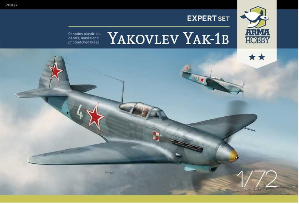 Maqueta Avión Yakovlev Yak-1b Expert Set Kit para montar 1/72 Arma Hobby