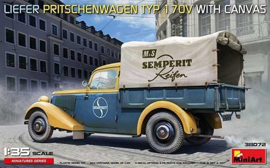 1/35 Miniart Furgoneta Liefer Pritschenwagen TYP 170V w/ Canvas